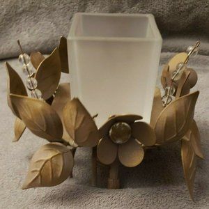 PartyLite Golden Leaves Candle Holder P7281